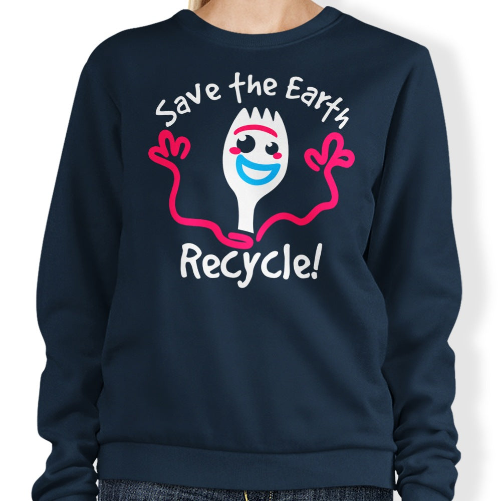 NemiMakeIt's Comfortable Recycle Crewneck Sweatshirt in S - 4XL