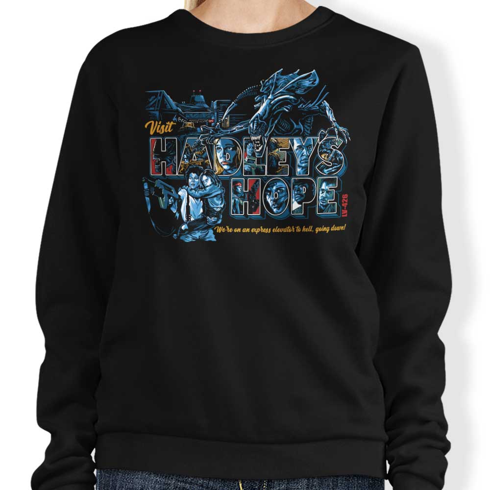 Comfortable Visit Hadley's Hope Crewneck Sweatshirt in S - 4XL Sizes