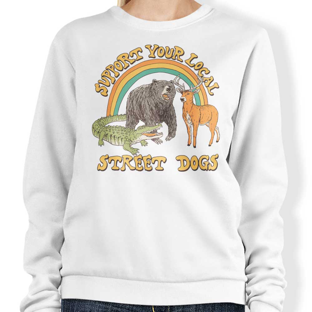 Comfortable Street Dogs Crewneck Sweatshirt in S - 4XL Sizes