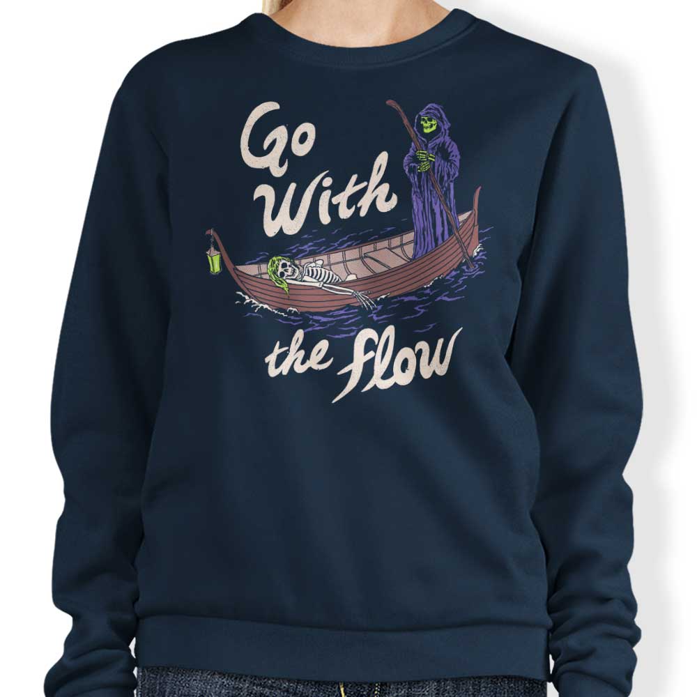 Hillary White's Comfortable Crewneck Sweatshirt - Go With the Flow