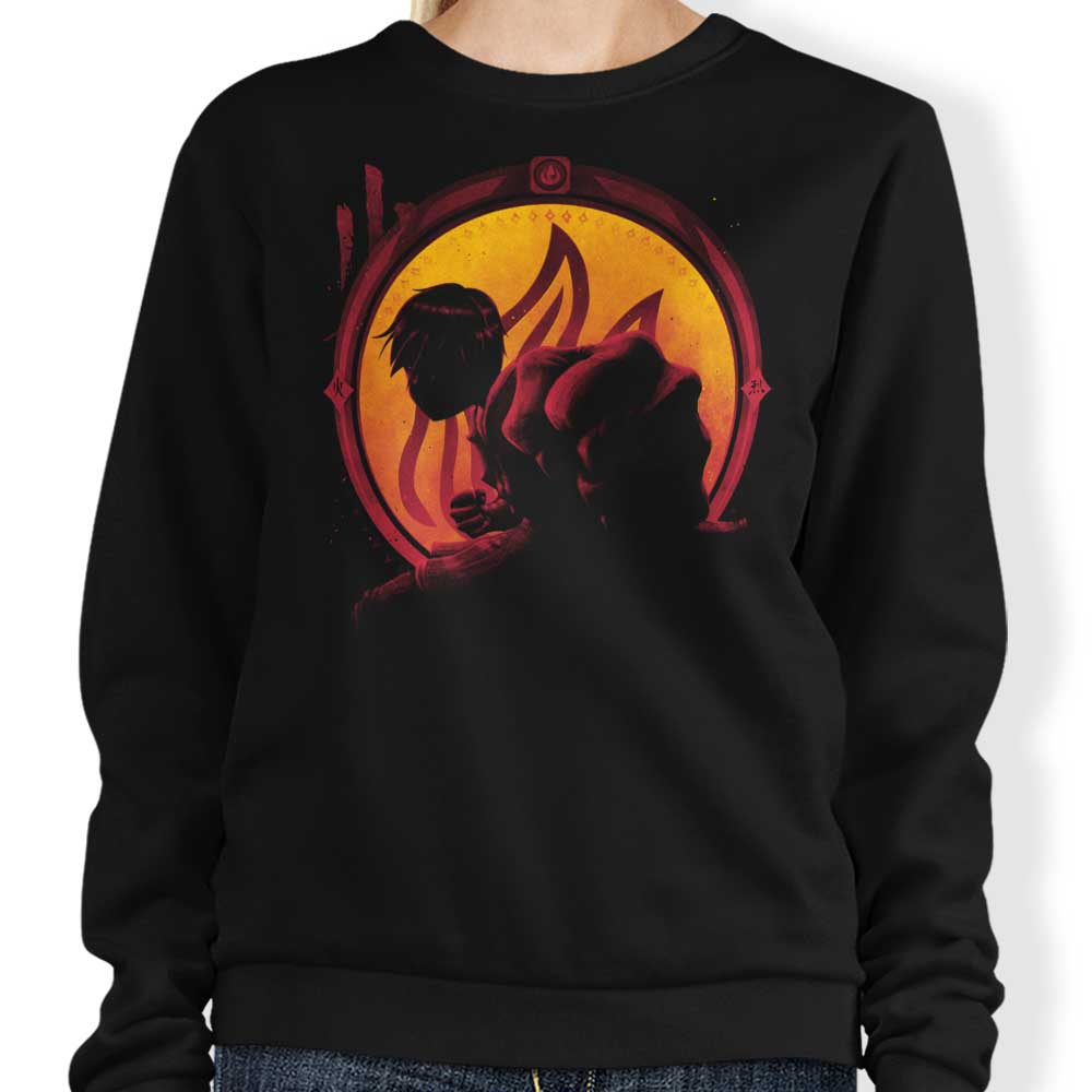 Teesgeex's Comfortable 'Into the Fire' Crewneck Sweatshirt in S - 4XL
