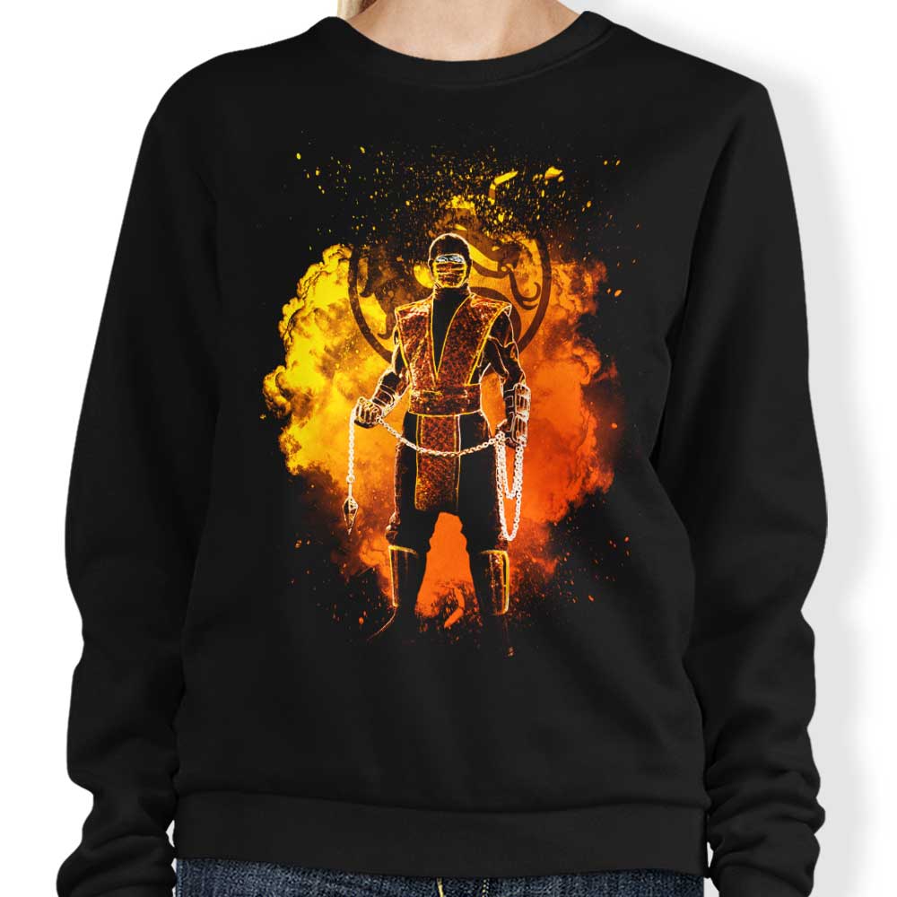 Donnie Illustrations' Fire Ninja Soul Crewneck Sweatshirt in S - 4XL