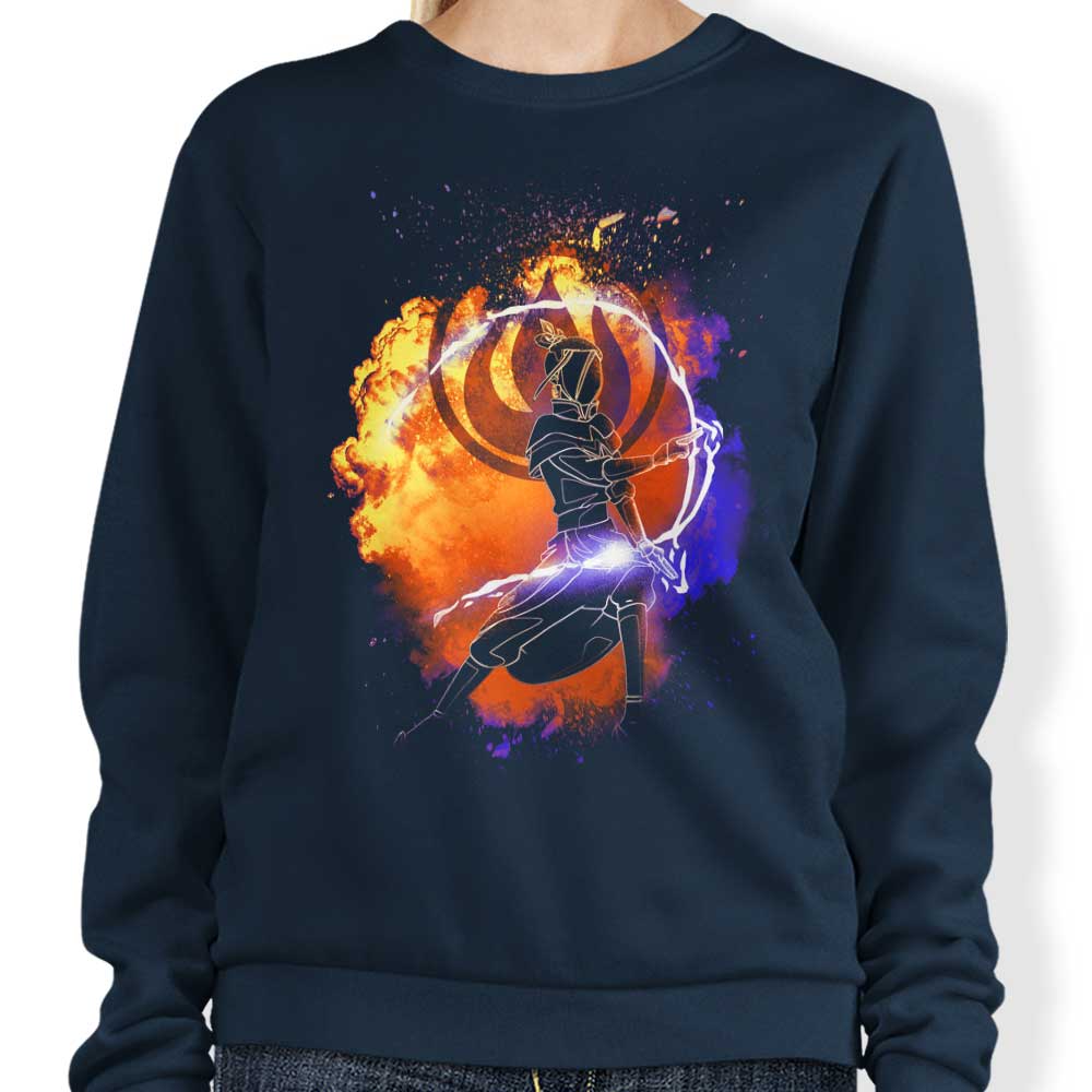 Stylish Soul of Fire Princess Crewneck Sweatshirt for Fashion Lovers