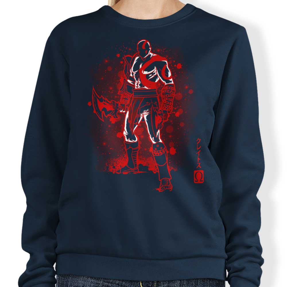 Soulkr's Comfortable 'The Ghost of Sparta' Crewneck Sweatshirt, S - 4XL Sizes