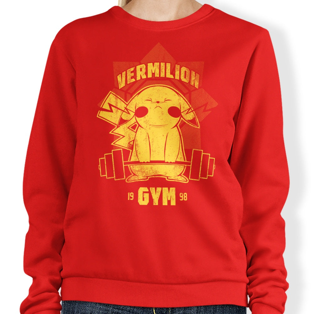 Stylish Vermillion Gym Cotton Sweatshirt by Coinbox Tees