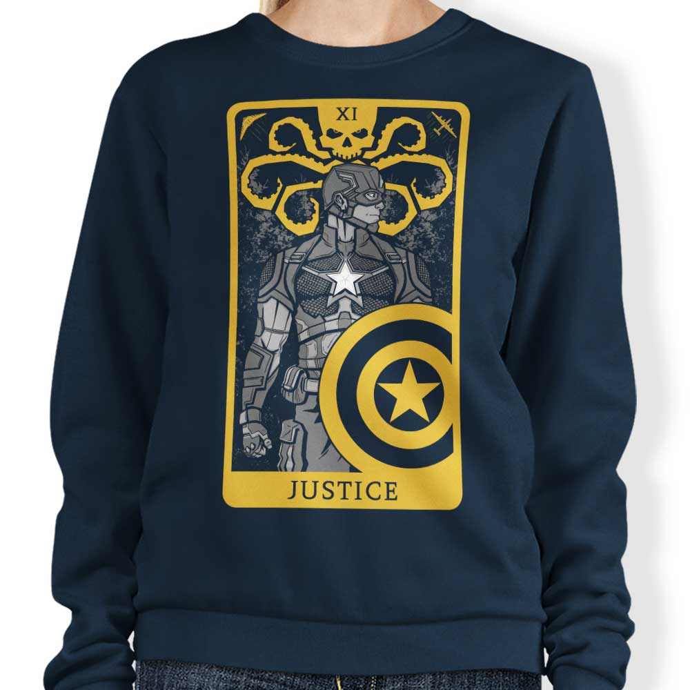 Tarot Inspired Justice Crewneck Sweatshirt for Comfortable Wear