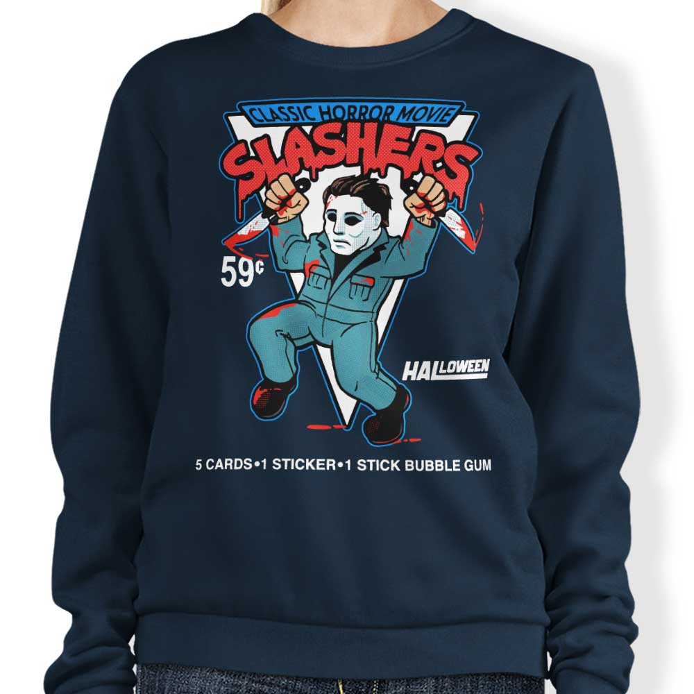 Harebrained's Haddonfield Classic Slashers Comfortable Crewneck Sweatshirt