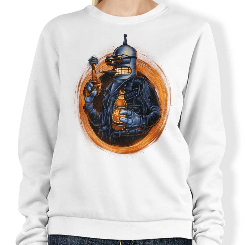 Glitchygorilla Benderminator Crewneck Sweatshirt in S - 4XL Sizes