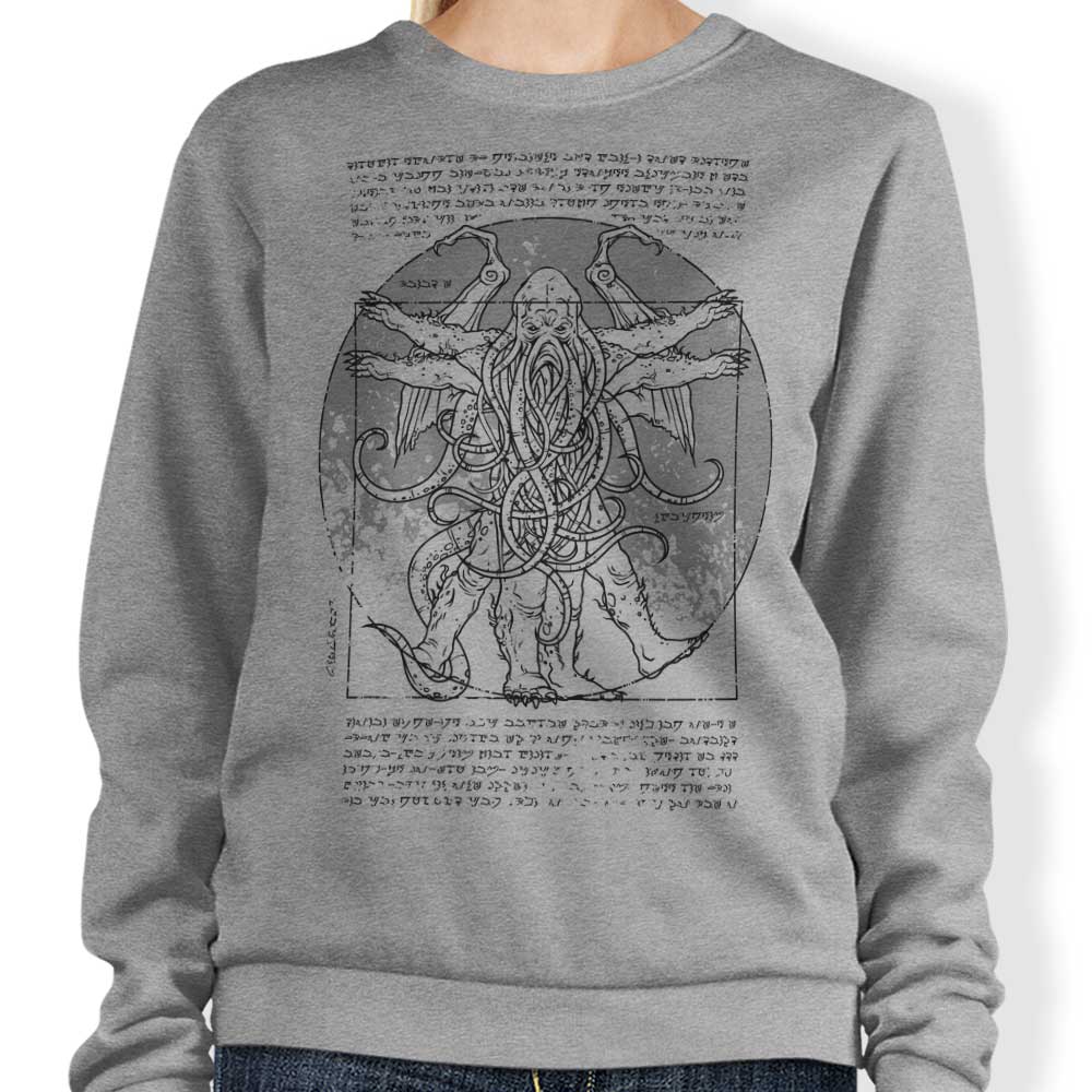 Lovecraftian Man 8.5 - Ounce Crewneck Sweatshirt in S to 4XL Sizes