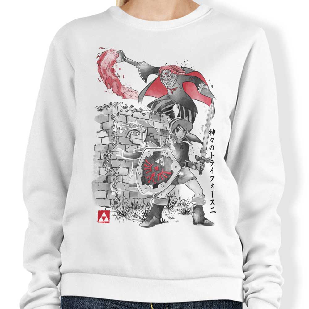 Dr. Monekers' Between Worlds Sumi-e Crewneck Sweatshirt for Men and Women