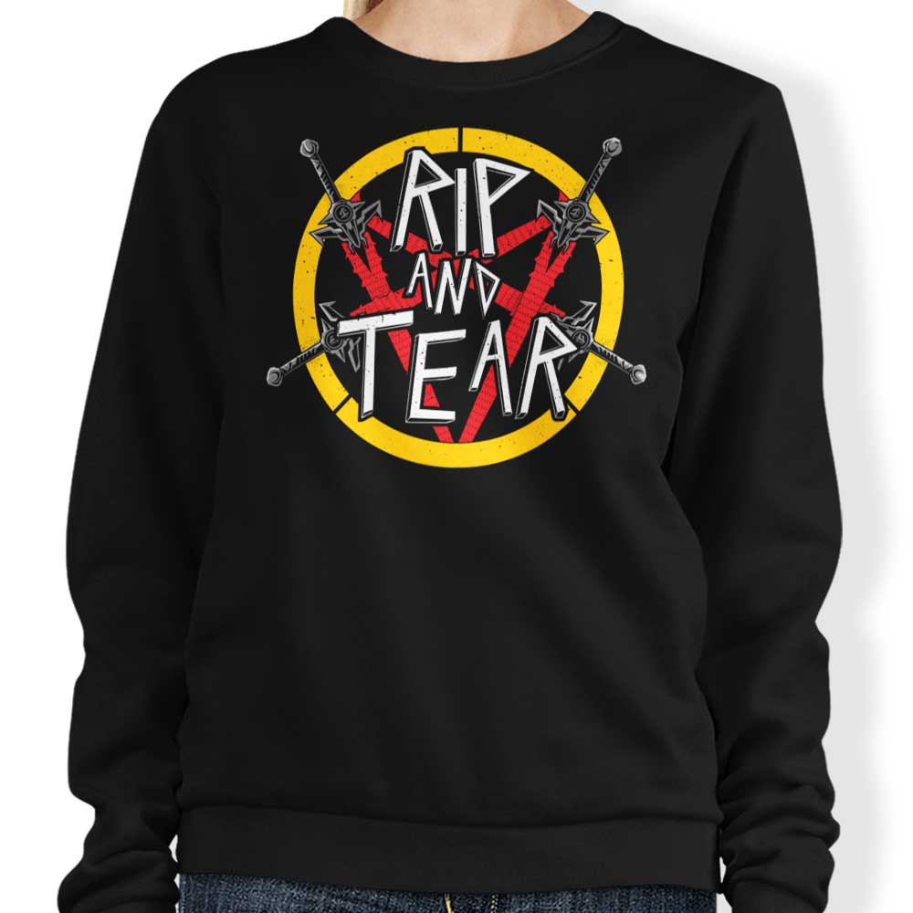 Rip and Tear Crewneck Sweatshirt for Comfortable Wear