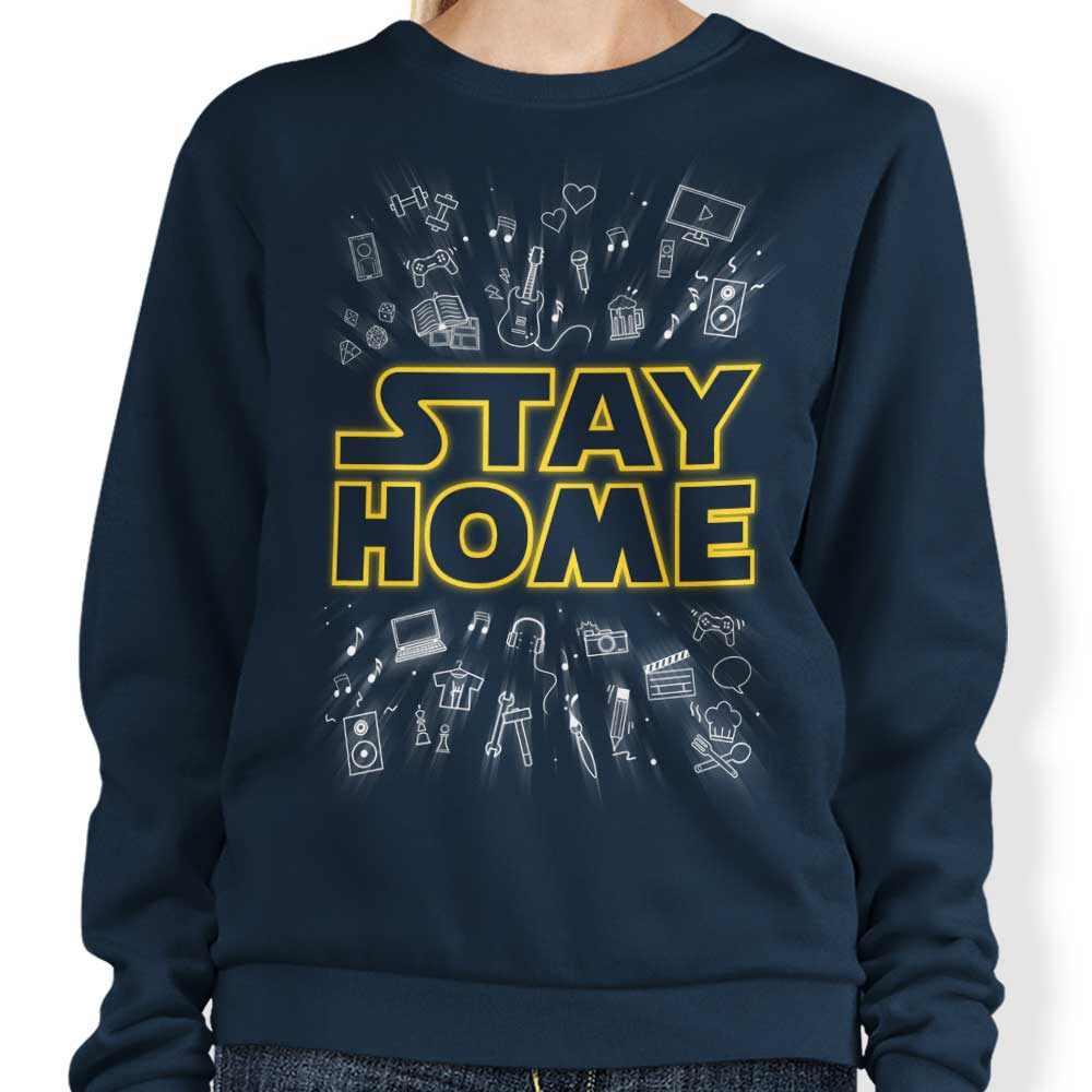 Comfortable Stay-at-Home Crewneck Sweatshirt in S - 4XL Sizes