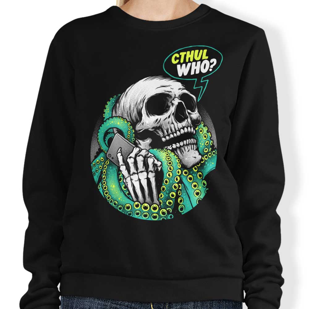 Glitchygorilla's Comfortable Cthul-Who Crewneck Sweatshirt in S - 4XL