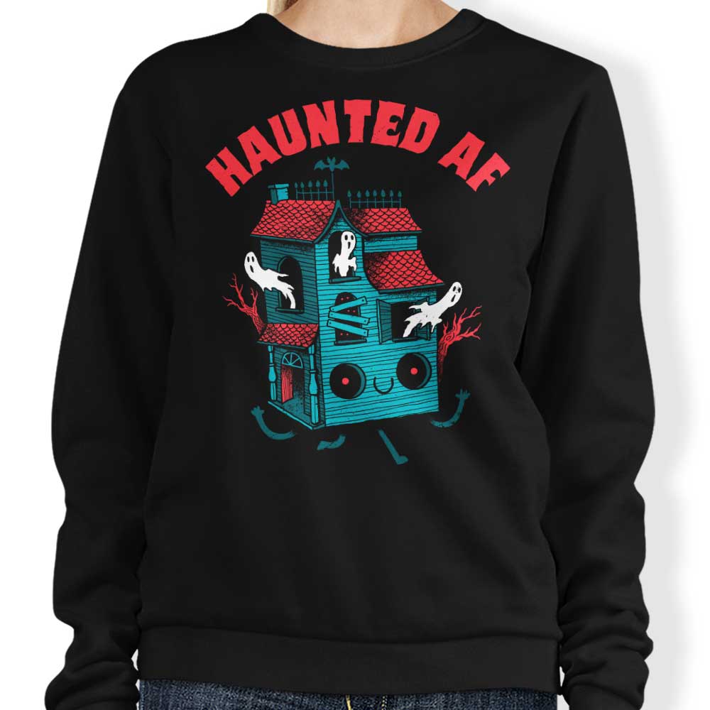 Spookily Haunted AF Crewneck Sweatshirt - S to 4XL Sizes