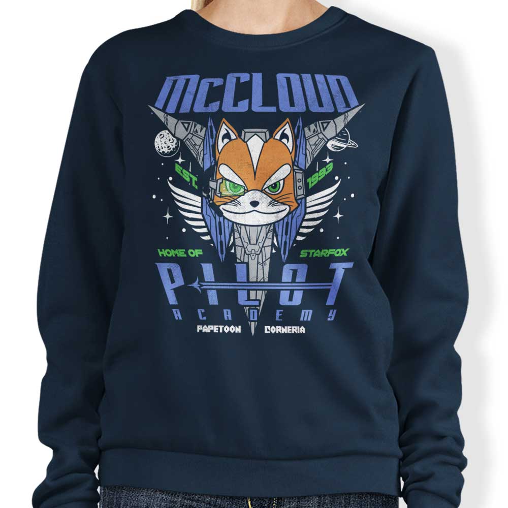 Arinesart's Comfortable McCloud Pilot Academy Crewneck Sweatshirt in S - 4XL