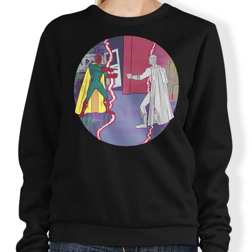 MarianoSan's Two Visions Comfortable Crewneck Sweatshirt in S - 4XL