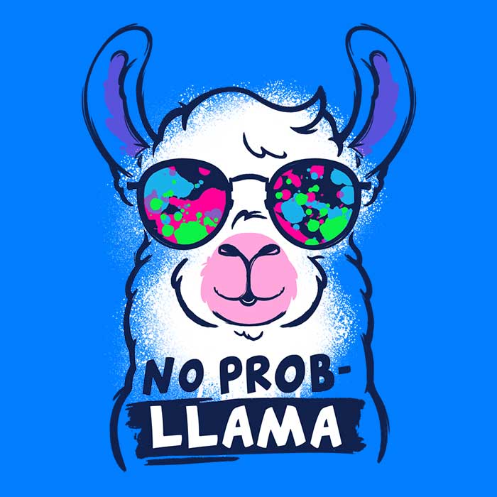 NemiMakeIt's Comfortable No Probllama Crewneck Sweatshirt, S - 4XL Sizes