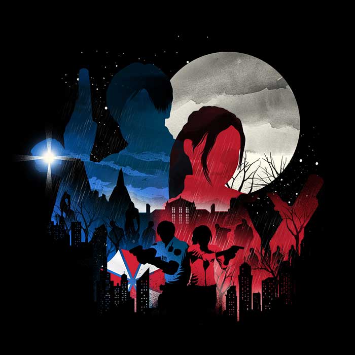 Dandingeroz Evil Silhouette 8.5 Oz Cotton/Poly Zip-Up & Pullover Hoodies