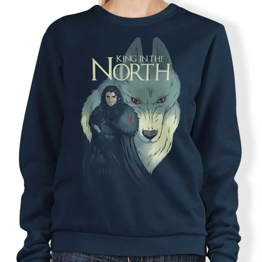 BlancaVidal's Stylish Wolf King Crewneck Sweatshirt in S - 4XL Sizes