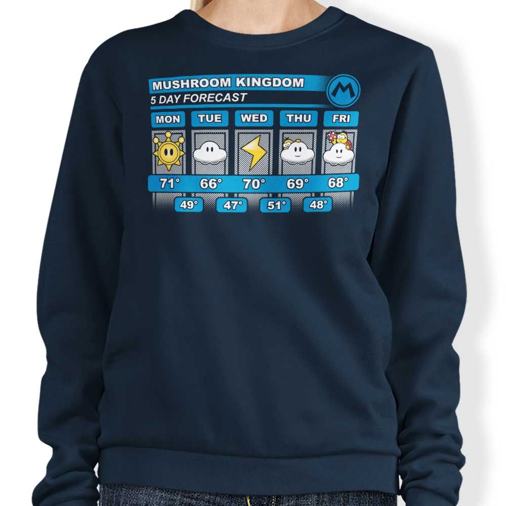 Adho1982 Five - Day Forecast Crewneck Sweatshirt in S to 4XL Sizes
