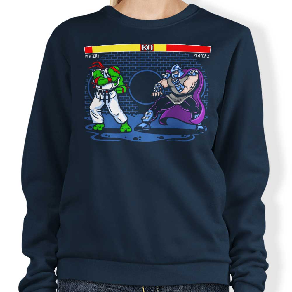 Harebrained Sewer Fighter Crewneck Sweatshirt in S - 4XL Sizes