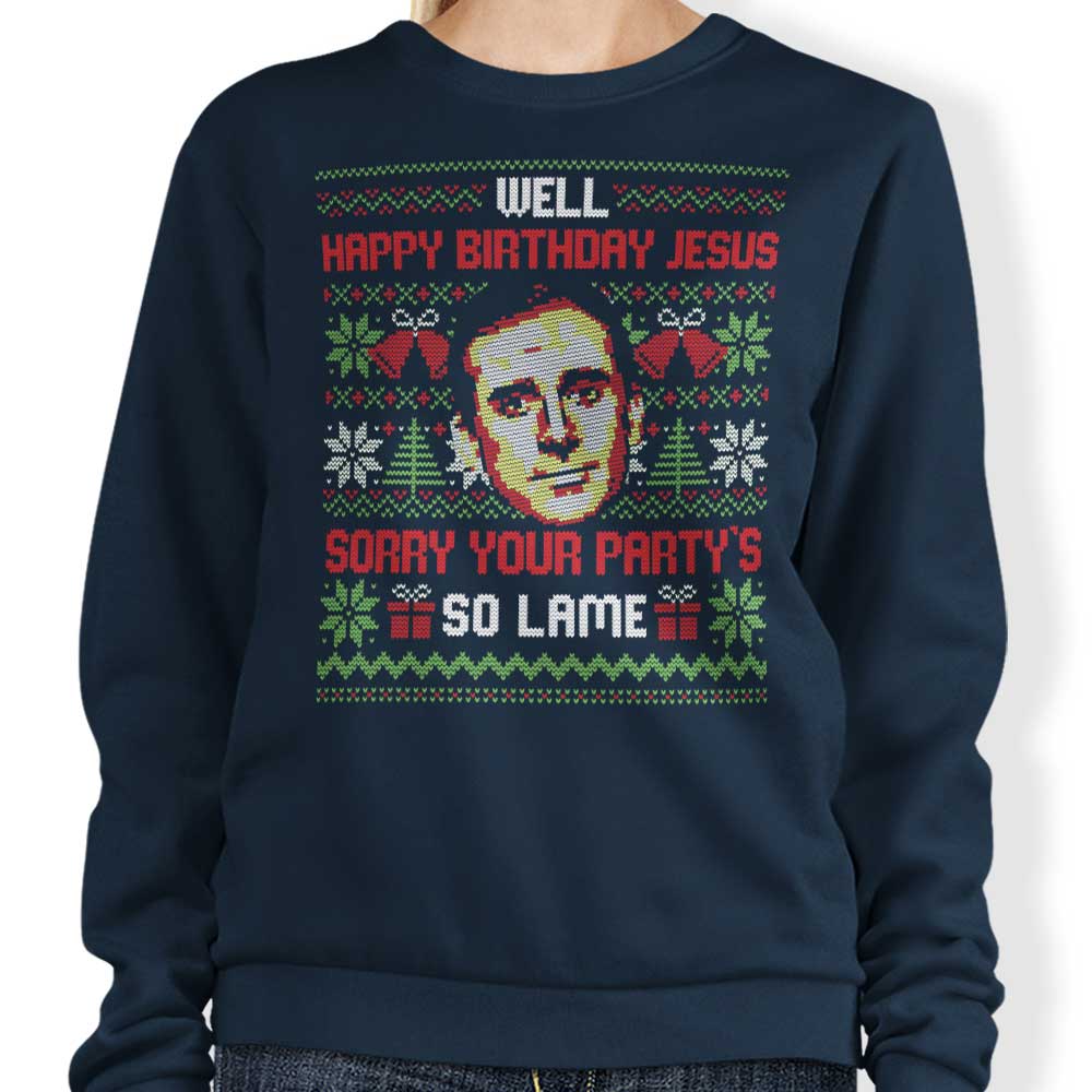Edu.ely's Comfortable 'Happy Birthday Jesus' Crewneck Sweatshirt