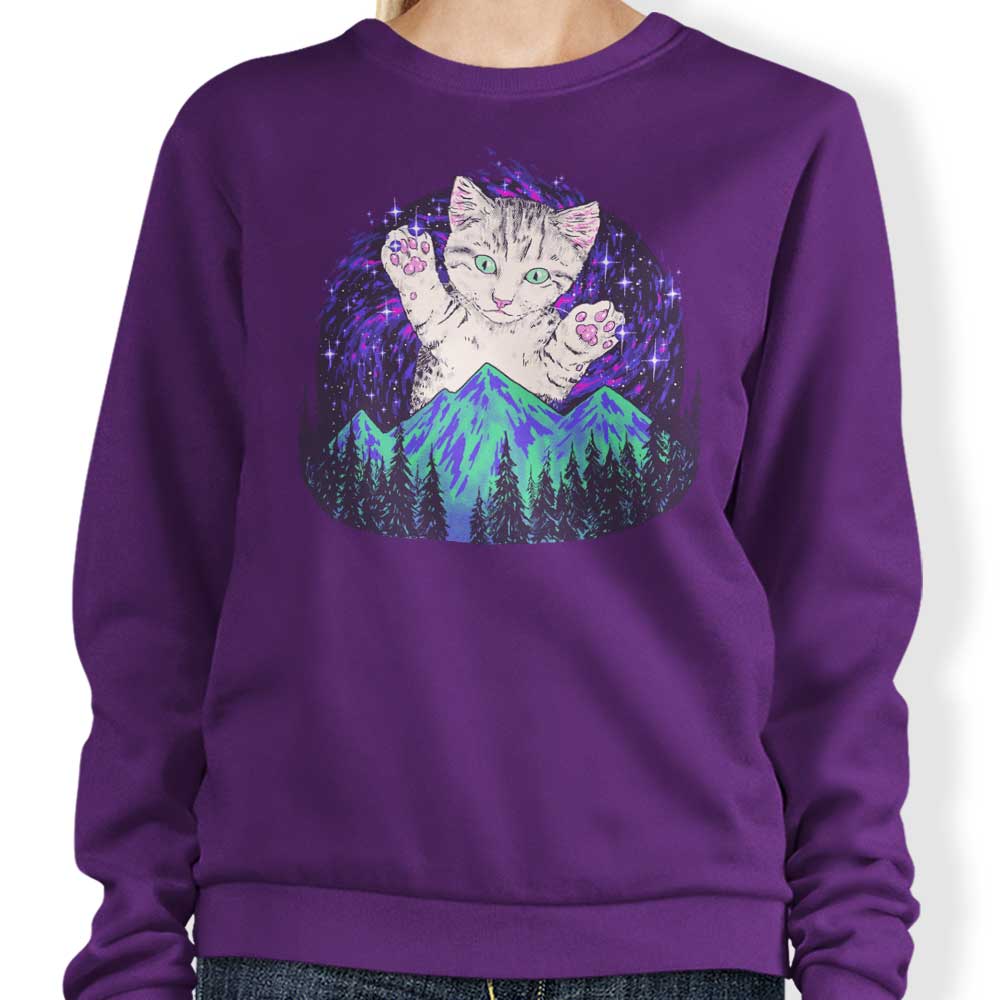 Aurora Meowalis Fashion Crewneck Sweatshirt by Hillary White