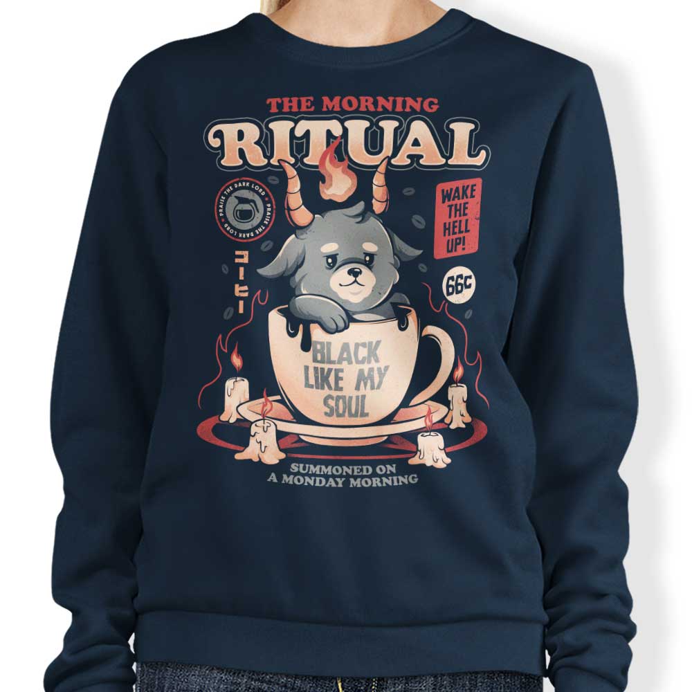 Edu.ely's Comfortable Morning Ritual Crewneck Sweatshirt in S - 4XL
