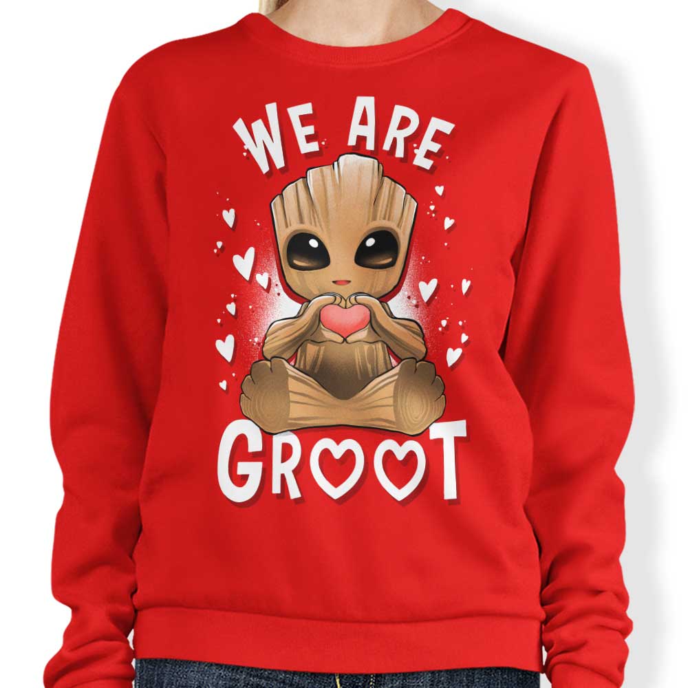 Alemaglia's 'We Are Love' Crewneck Sweatshirt for All Sizes