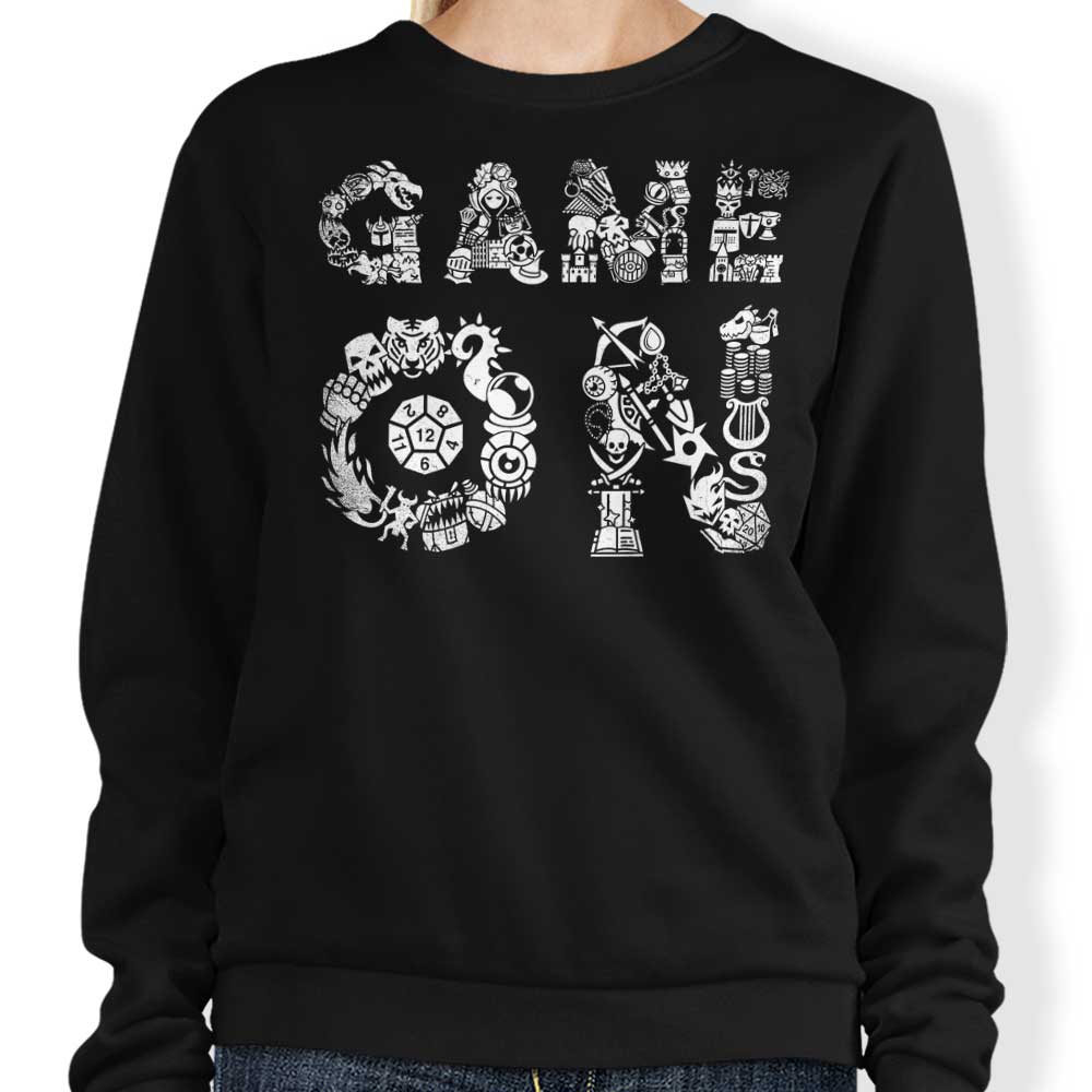 Shiron's Game On Comfortable Crewneck Sweatshirt in S - 4XL Sizes