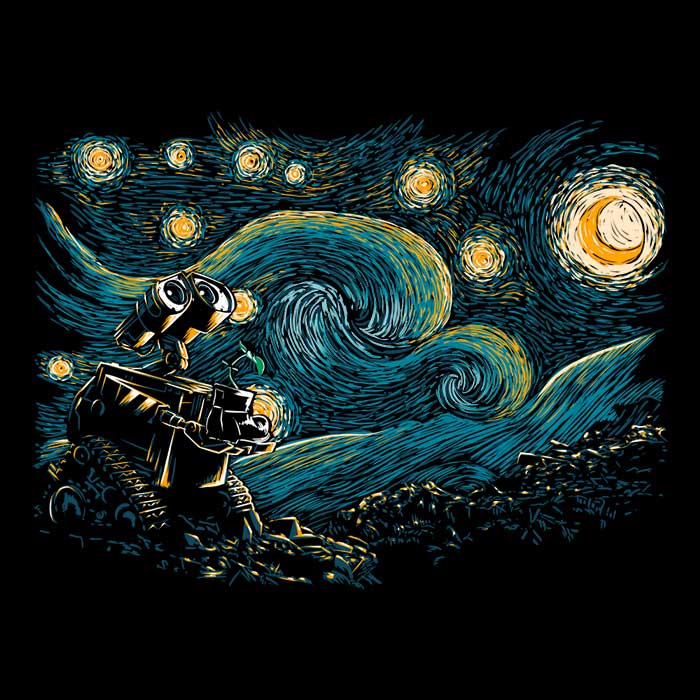 Starry Robot Design Sweatshirt for Casual Wear