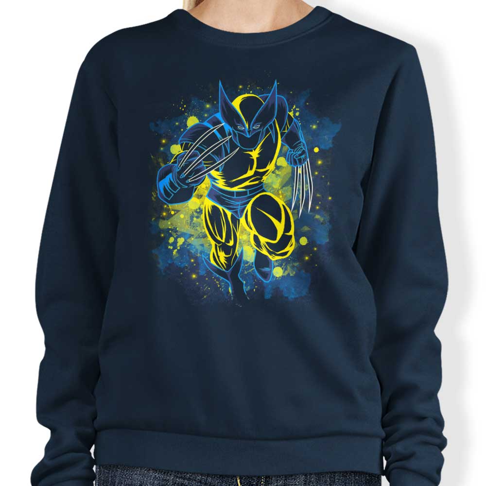 Soulkr's Inked Adamantium Design Crewneck Sweatshirt for All Sizes