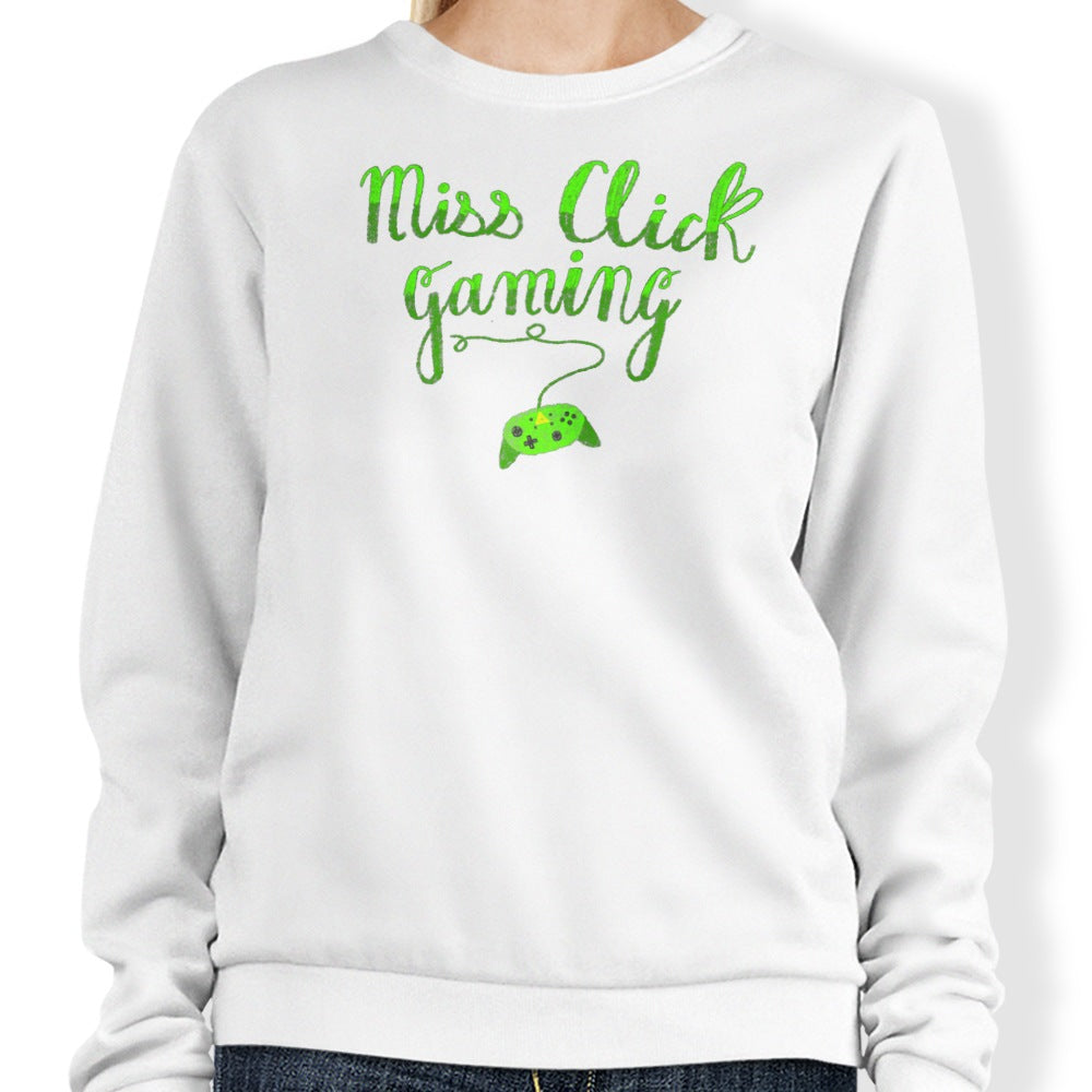 Miss Click Brand Controller Crewneck Sweatshirt for Women