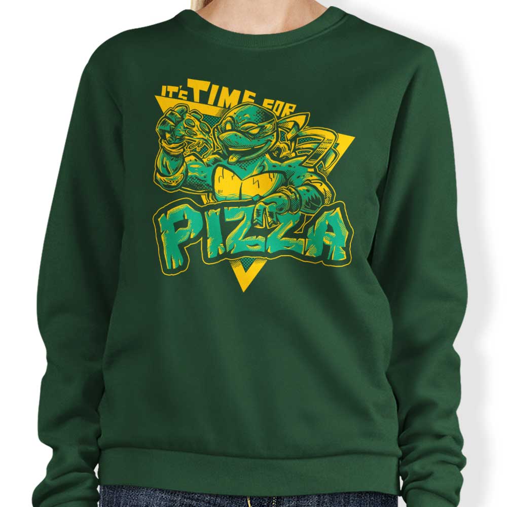Studio Yumie 'Pizza Time' Comfortable Crewneck Sweatshirt