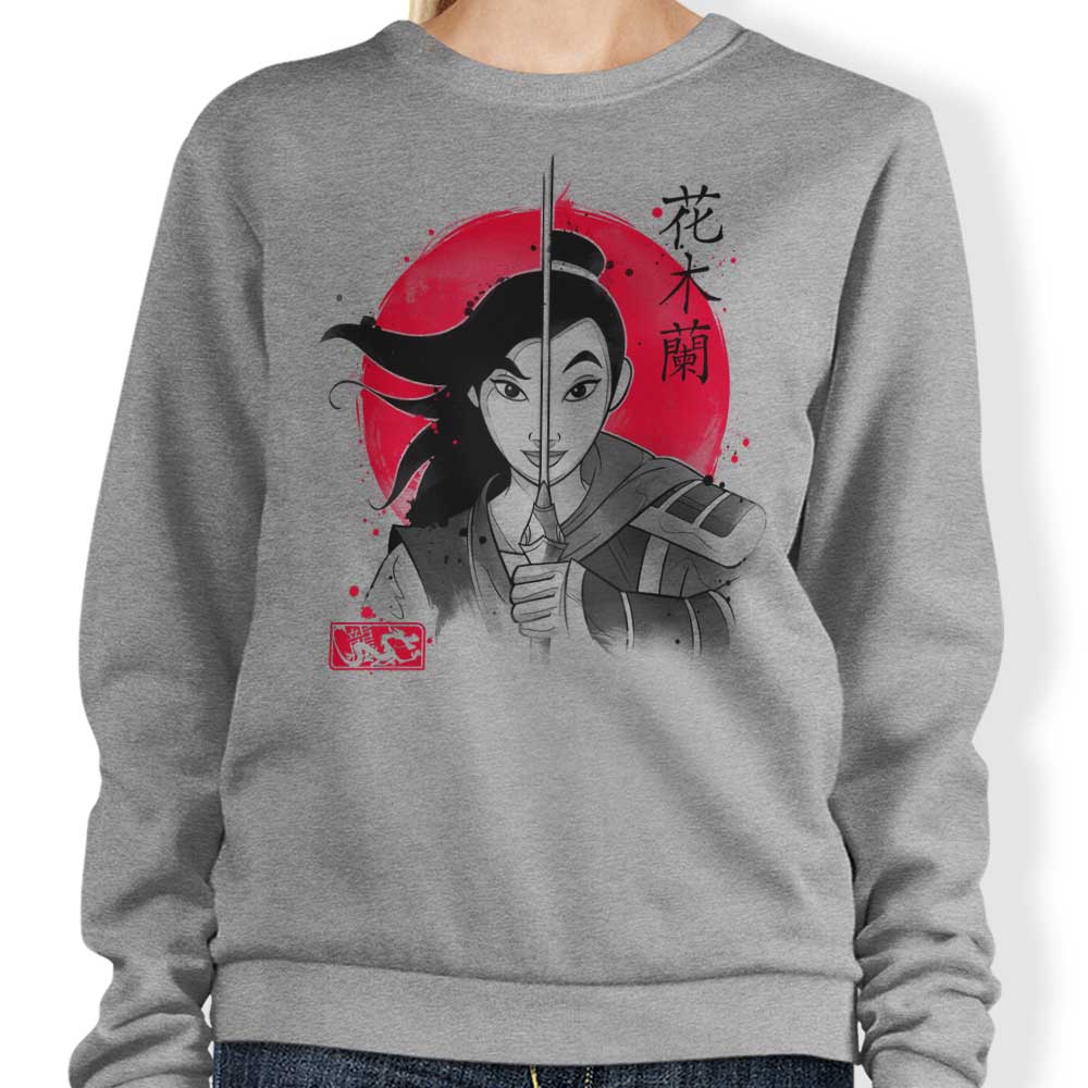 Getsousa! Warrior Princess Sumi-e Comfortable Crewneck Sweatshirt