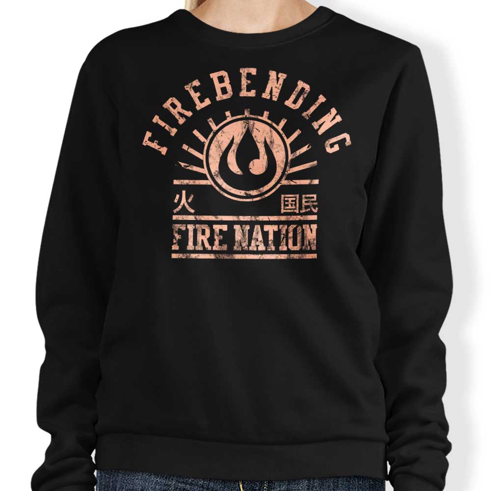 FanFreak's Fire and Power Crewneck Sweatshirt in S - 4XL Sizes