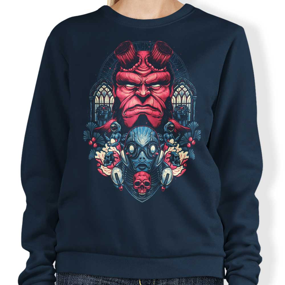 Glitchygorilla's Fire and Water Crewneck Sweatshirt in S - 4XL Sizes