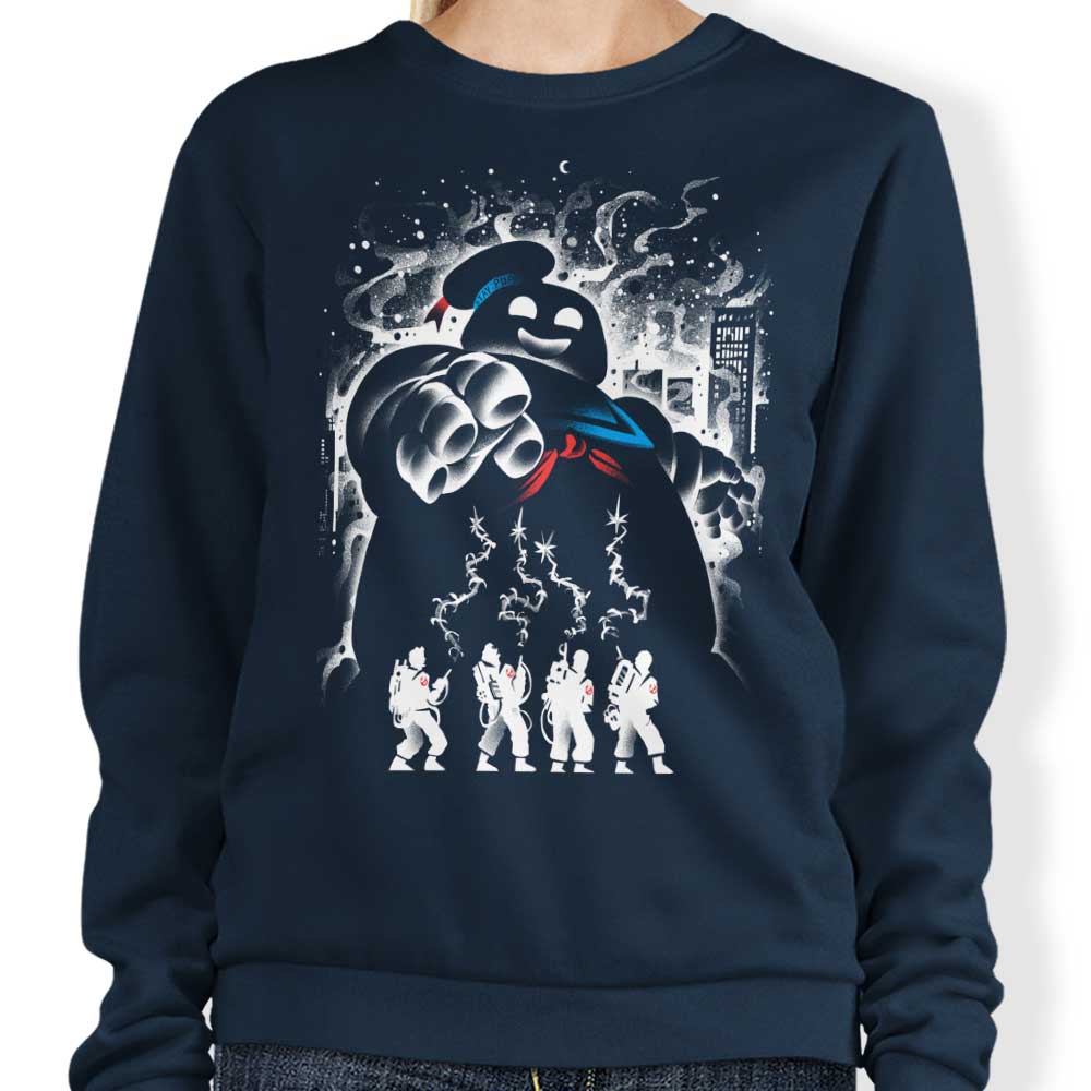 Spooky Marshmallow Ghost Design Sweatshirt for a Charming Look