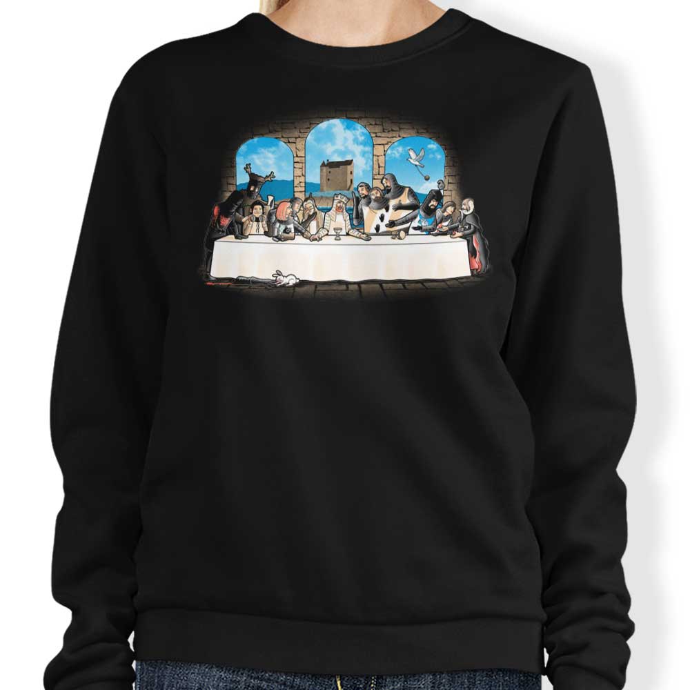 Trheewood's Comfortable Holy Grail Dinner Crewneck Sweatshirt