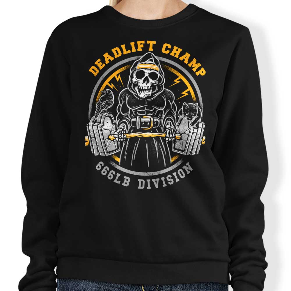 Champion Deadlift Crewneck Sweatshirt by Glitchygorilla