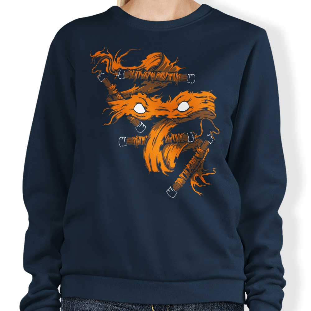 TwistMedia Orange Rage 8.5-ounce Crewneck Sweatshirt S - 4XL