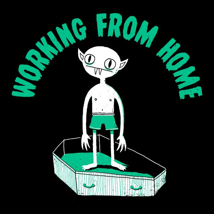 Comfortable Working from Home Crewneck Sweatshirt by DinoMike