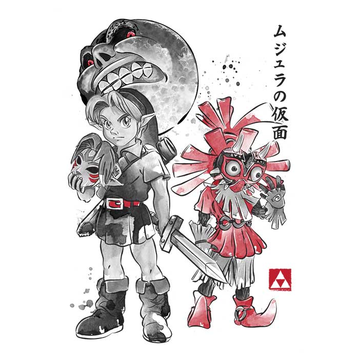 Majora's Sumi-e Crewneck Sweatshirt - High - Quality Apparel from Dr. Monekers