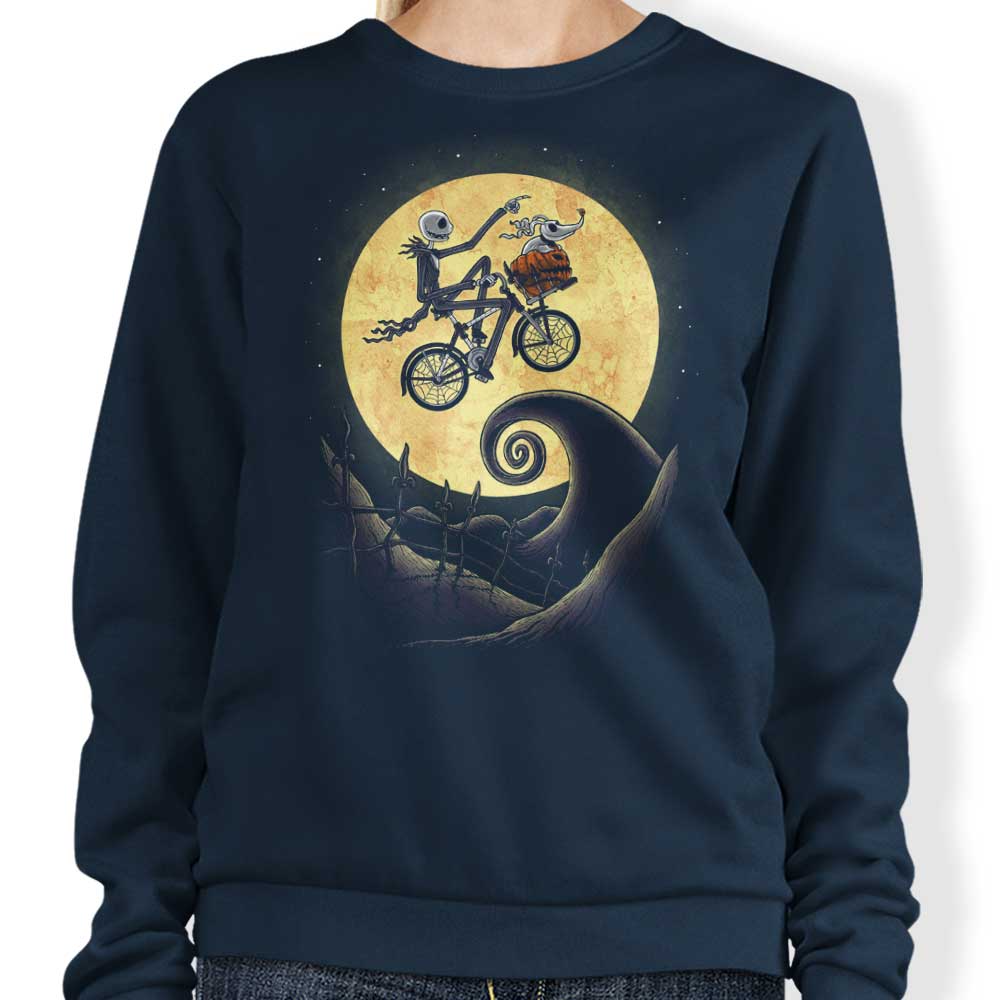 The Enigmatic Shadow on the Moon Crewneck Sweatshirt for Men and Women