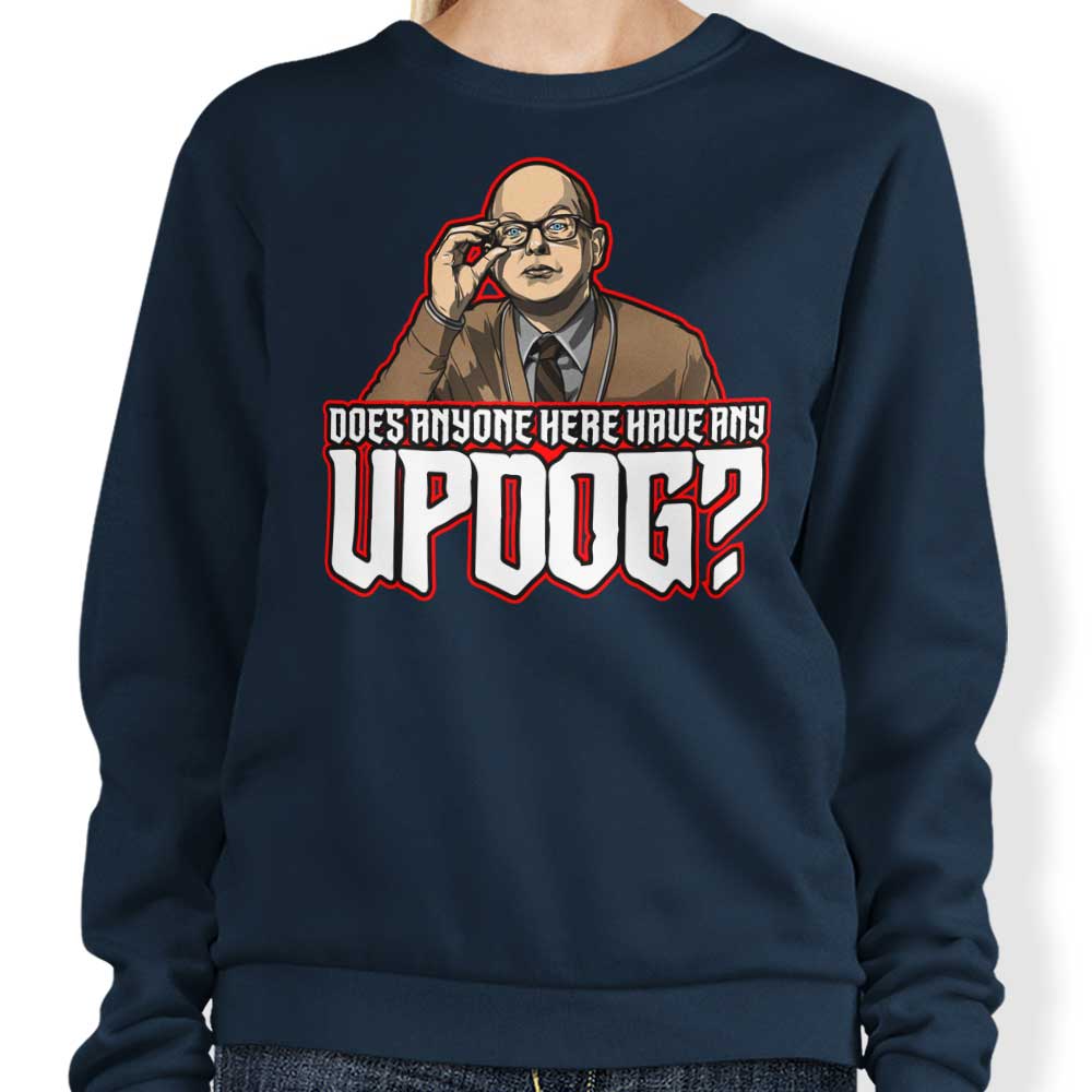 Bolt from the Blue Updog Crewneck Sweatshirt for Men and Women