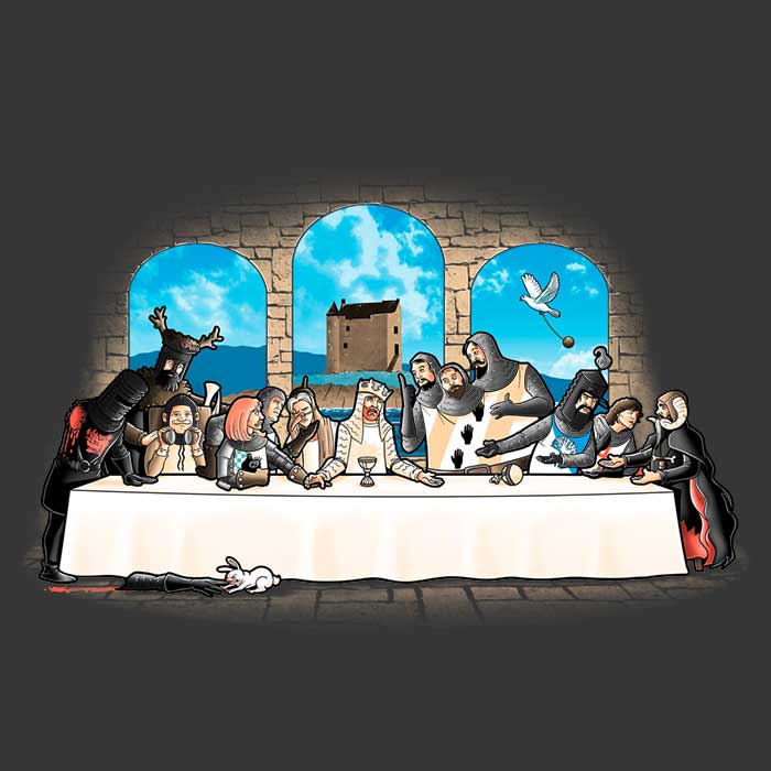 Trheewood's Comfortable Holy Grail Dinner Crewneck Sweatshirt