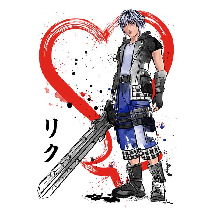 Watercolor Keyblade Wielder Design Crewneck Sweatshirt for Comfortable Wear