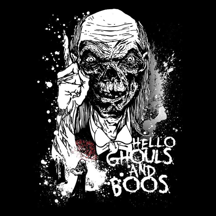 Spooky 'Ghouls and Boos' Crewneck Sweatshirt in S - 4XL Sizes