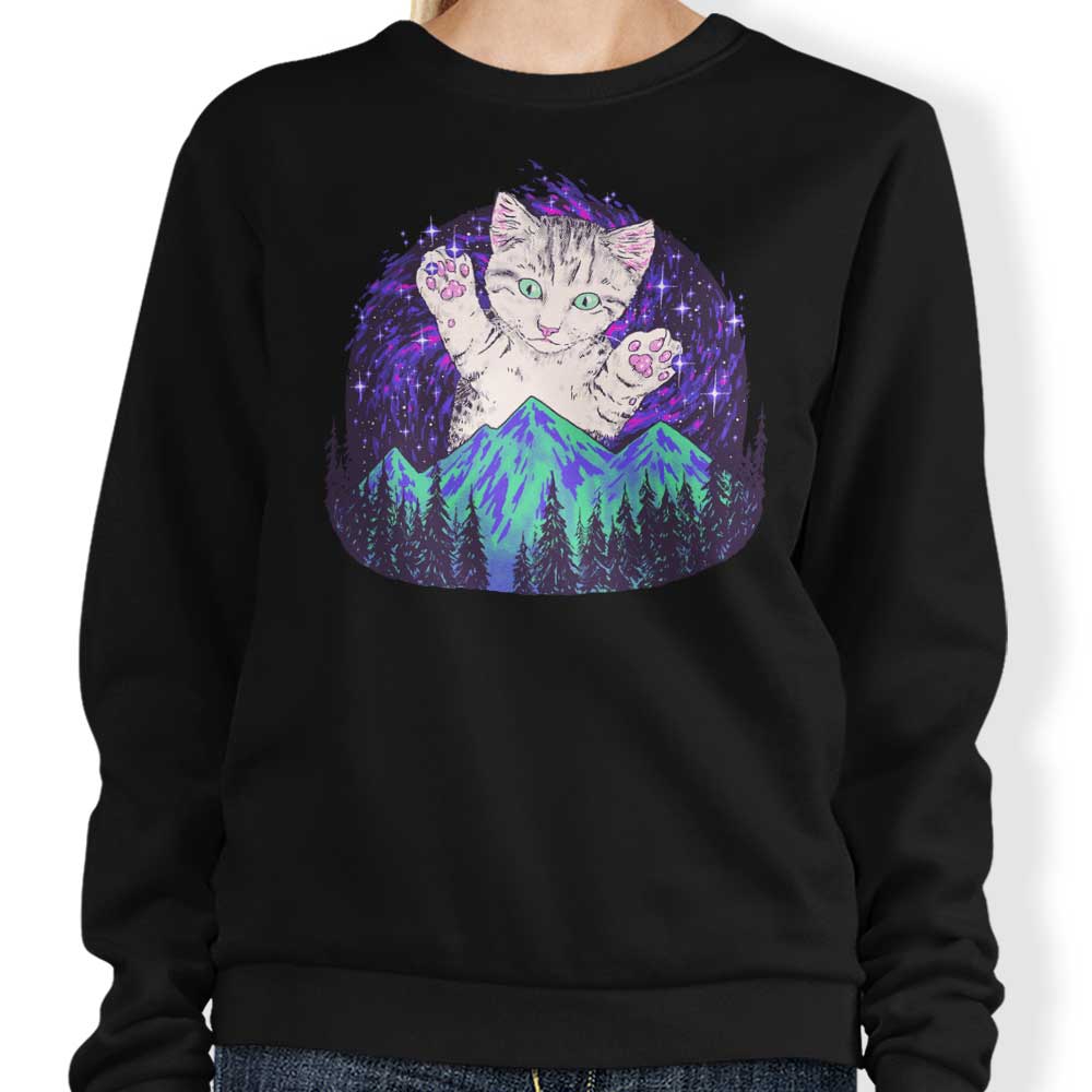Aurora Meowalis Fashion Crewneck Sweatshirt by Hillary White