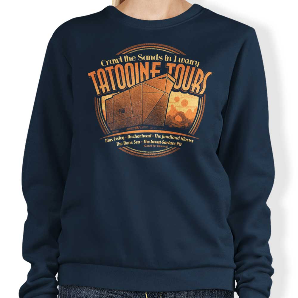 Cory Freeman Design's Tatooine Tours Comfortable Crewneck Sweatshirt in S - 4XL